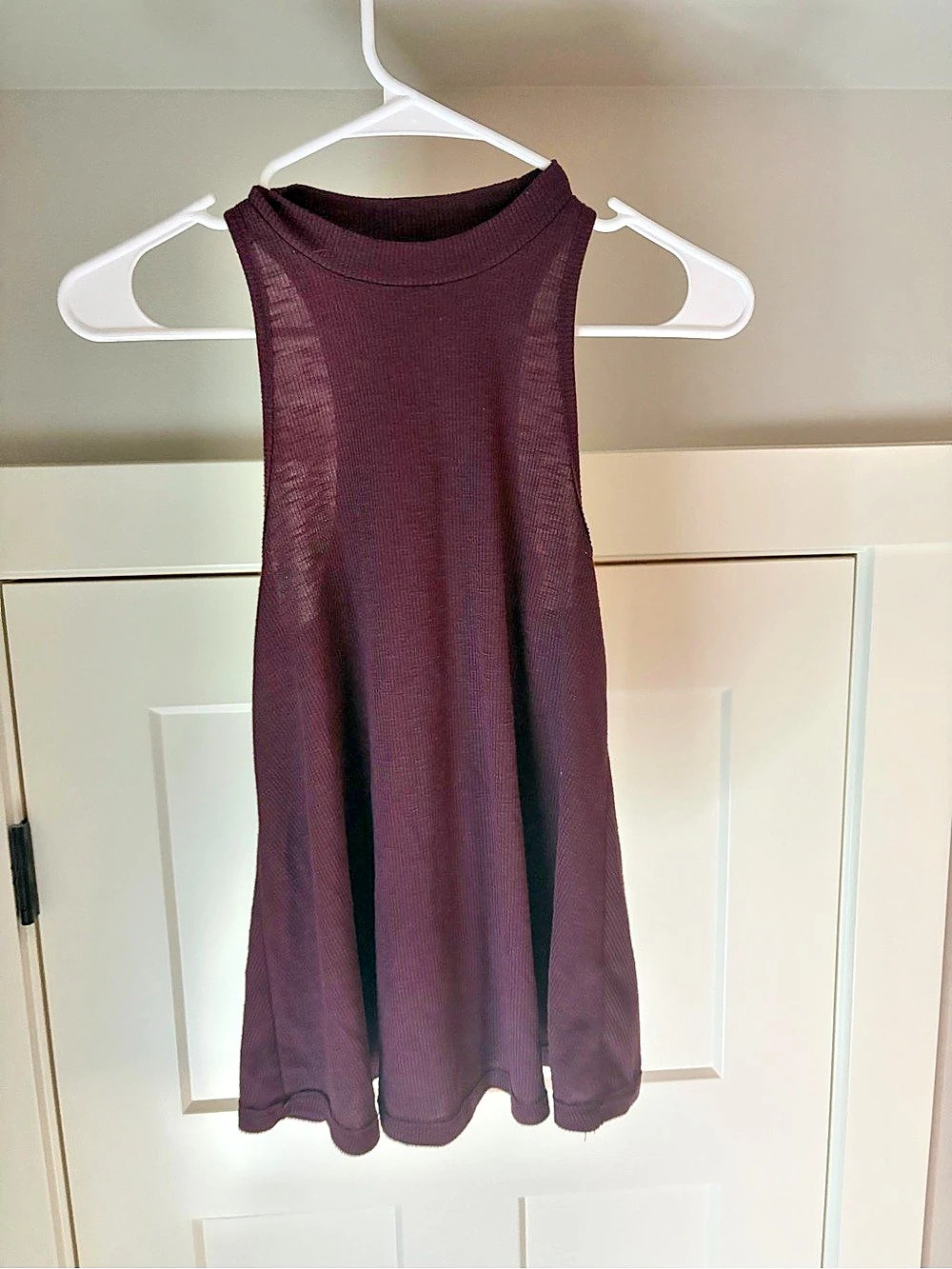 Free People Ribbed Mini Dress in Purple Size XS Like New